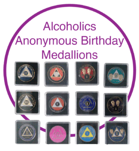 Alcoholics Anonymous Birthday Medallions