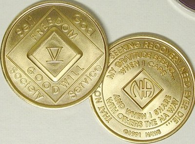 Narcotics Anonymous Pink Bronze Medallion